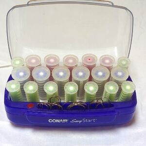 Conair Easy Start Hot Rollers Hair Setter HS15 20 Rollers 19 Clips